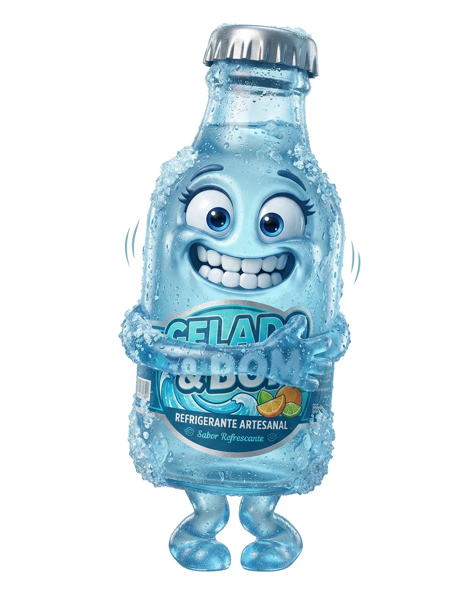 Mascote Gelado & Bom, pose 1
