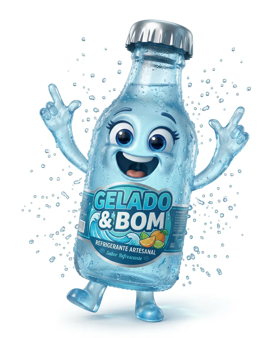 Mascote Gelado & Bom, pose 2